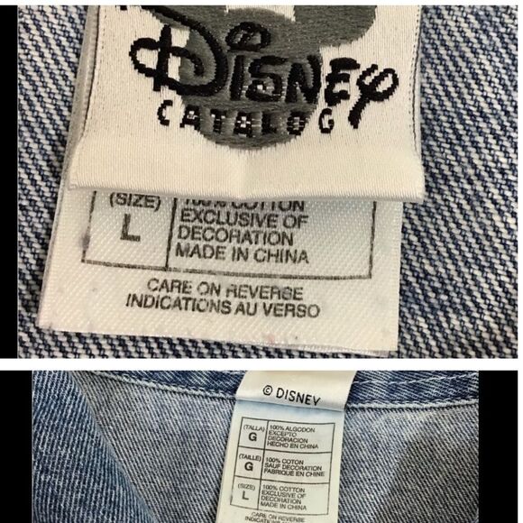 The Disney Catalog Jean Jacket The Seven Dwarfs Denim Vintage 90’s Size Large - Picture 3 of 16